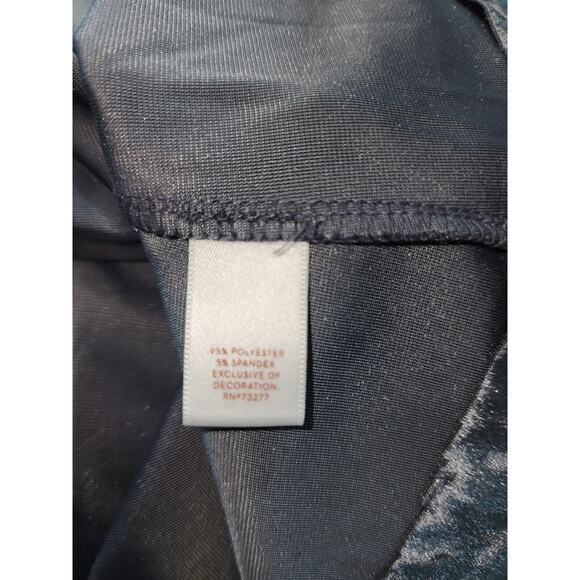 Lauren Conrad Dress Womens Size Large Velvet Sleeveless Gray Layered Midi 1161 - Picture 3 of 8